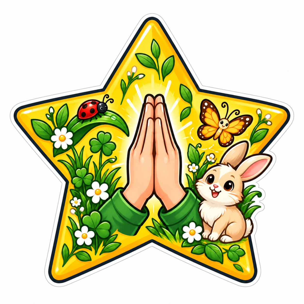 Prayer star, animals theme
