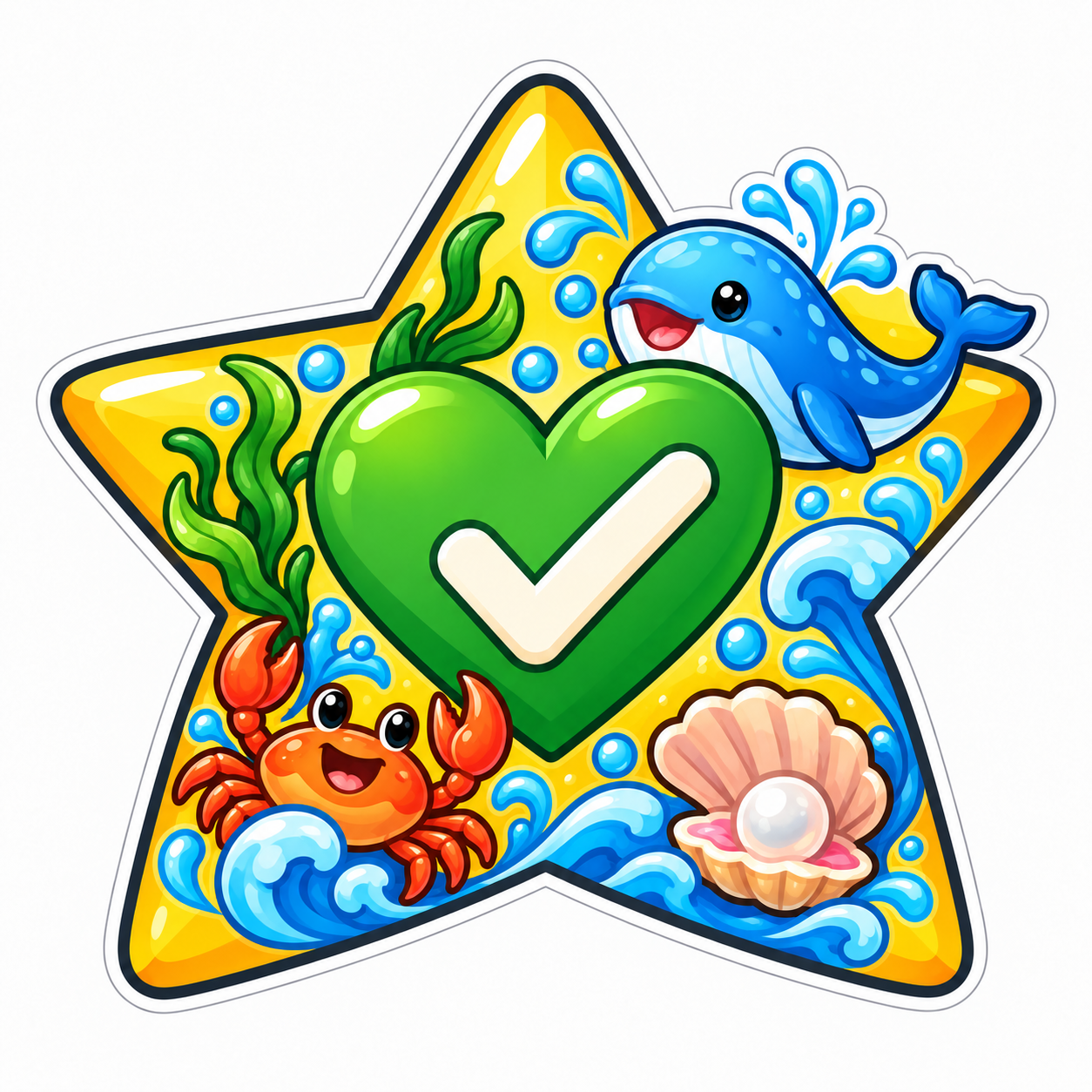 OKAY rules star, ocean theme