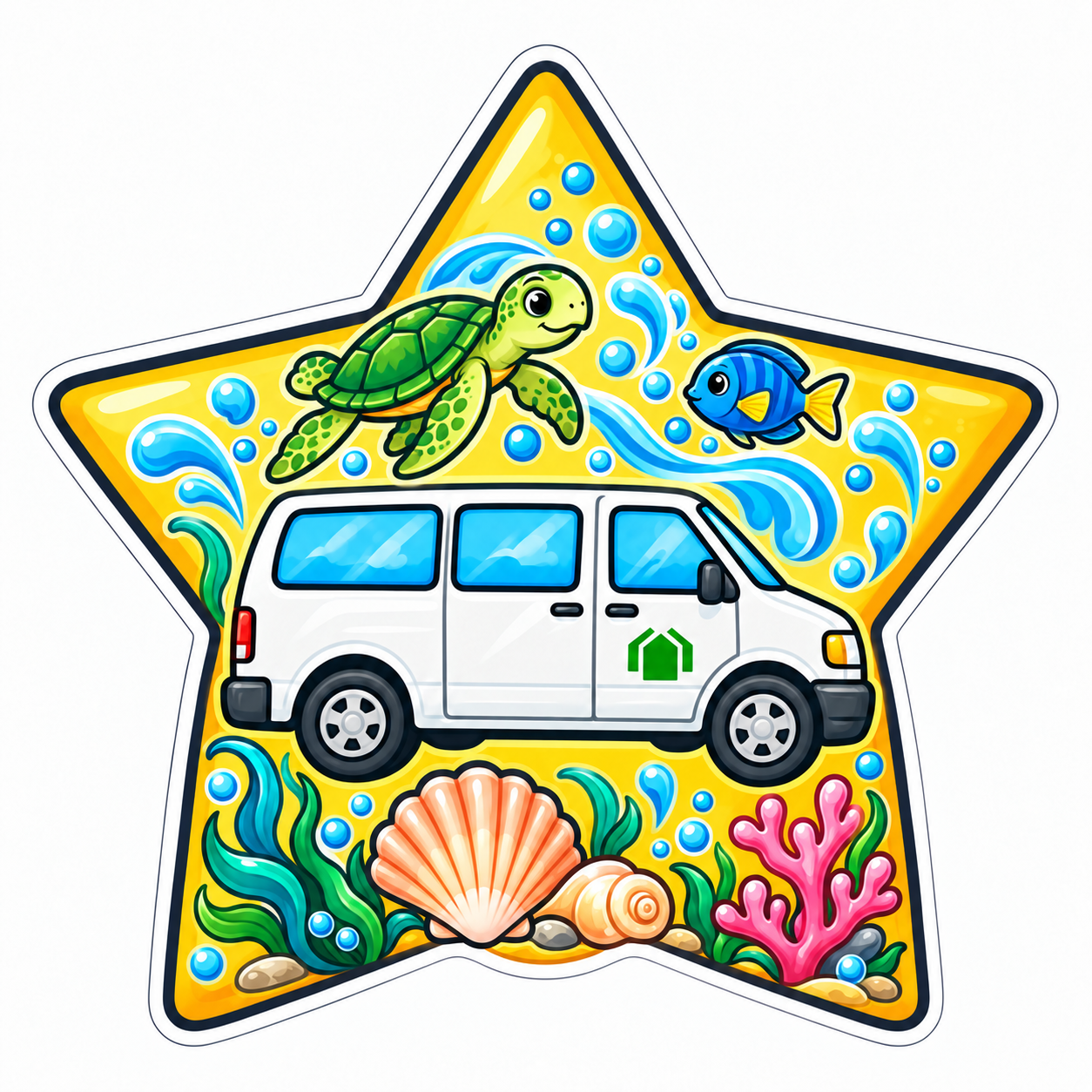 Van star, ocean theme
