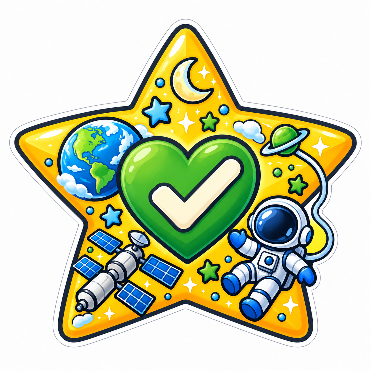 OKAY rules star, space theme