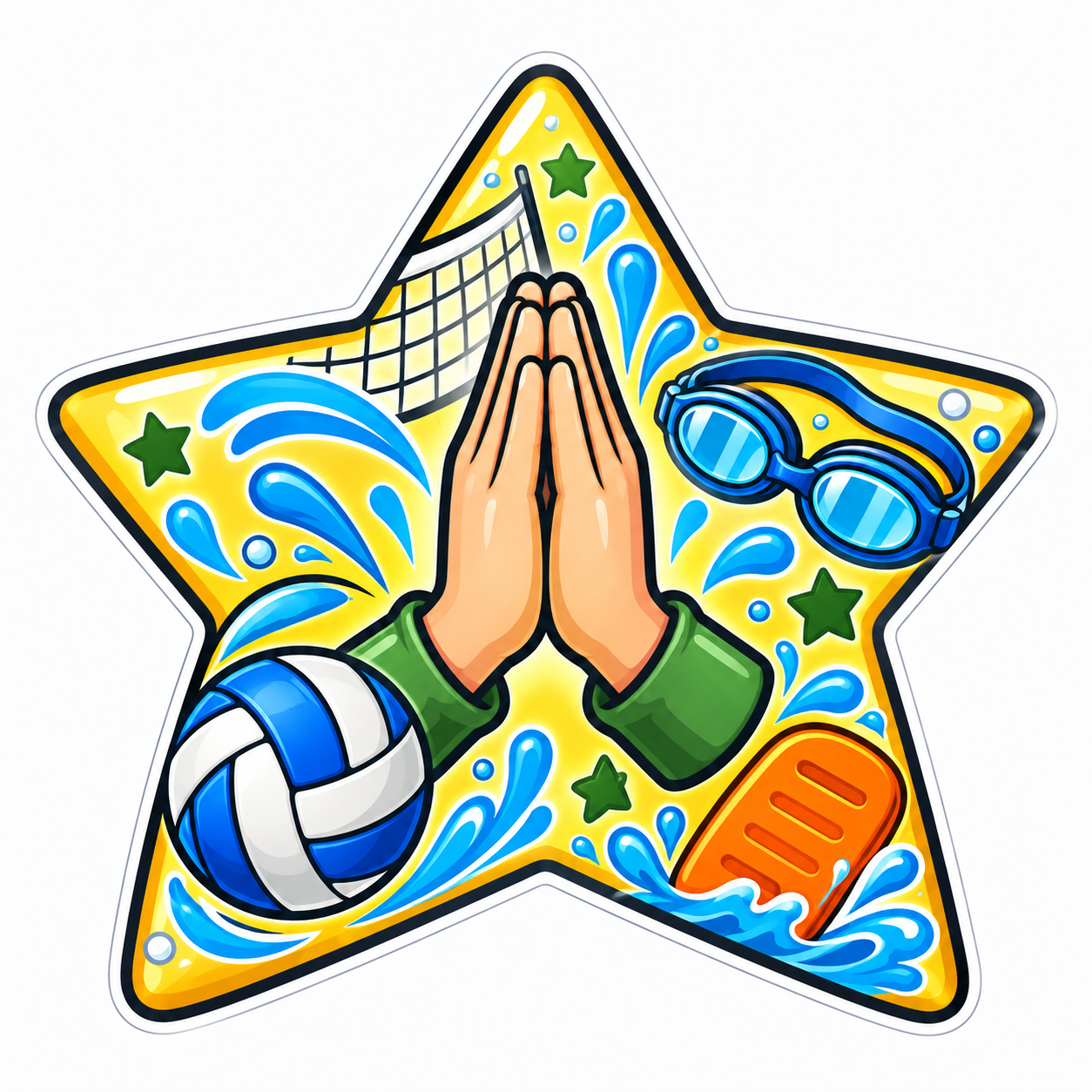 Prayer star, sports theme